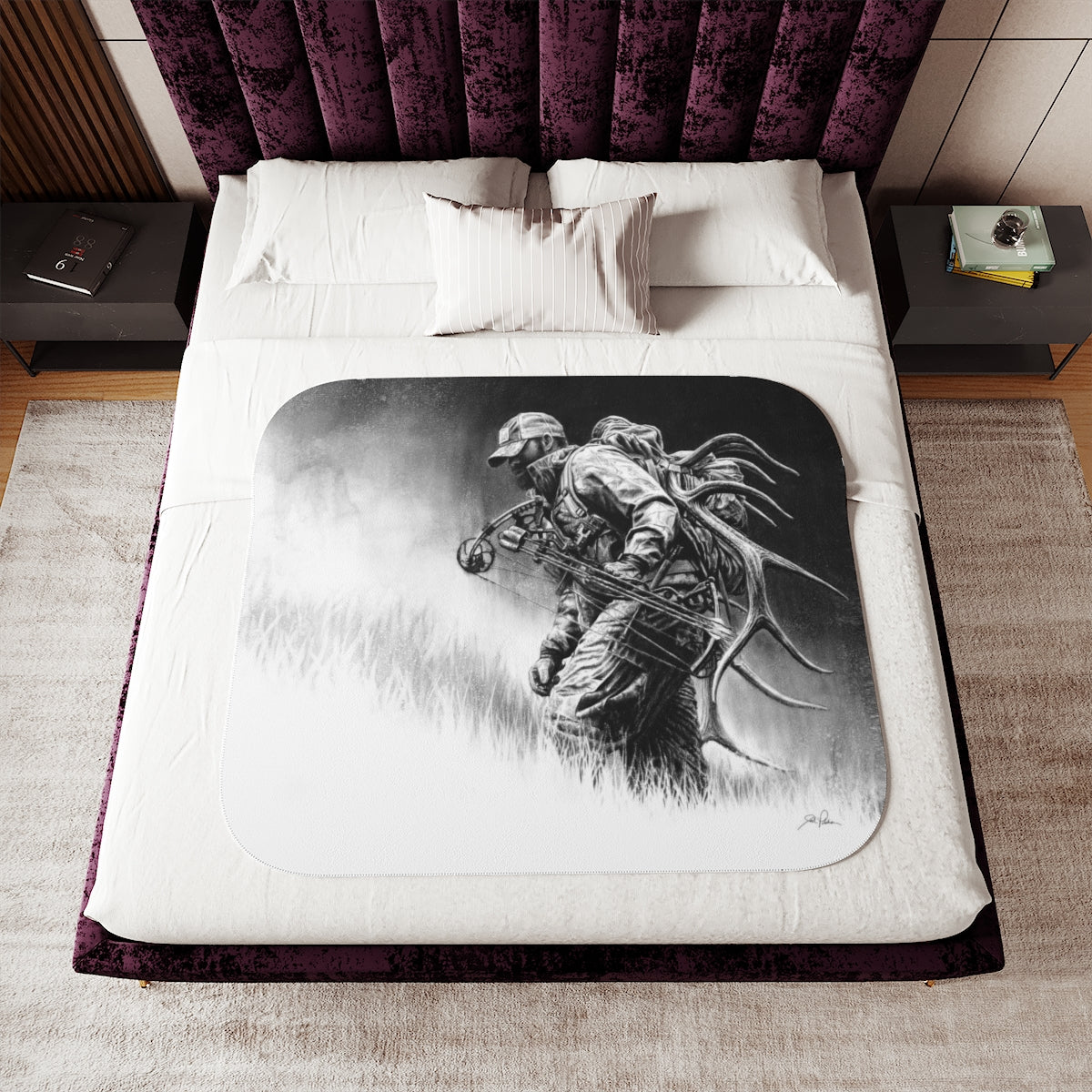 "Uphill Battle" Sherpa Blanket