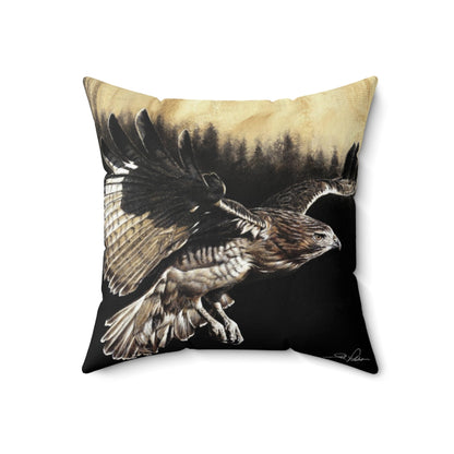 "Red Tailed Hawk" Square Pillow