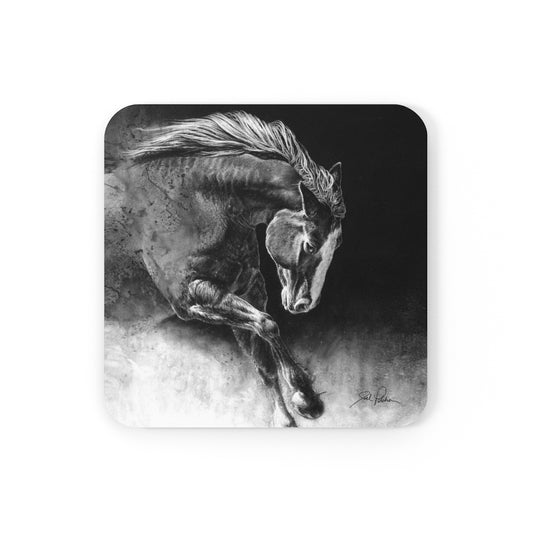 "Unbridled" Cork Back Coaster