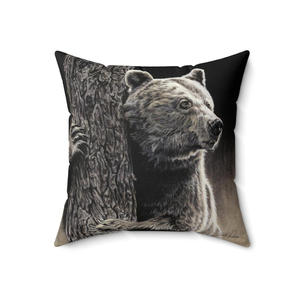 "Bear Hug" Square Pillow