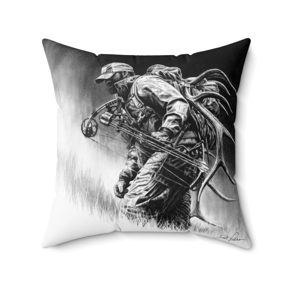 "Uphill Battle" Square Pillow