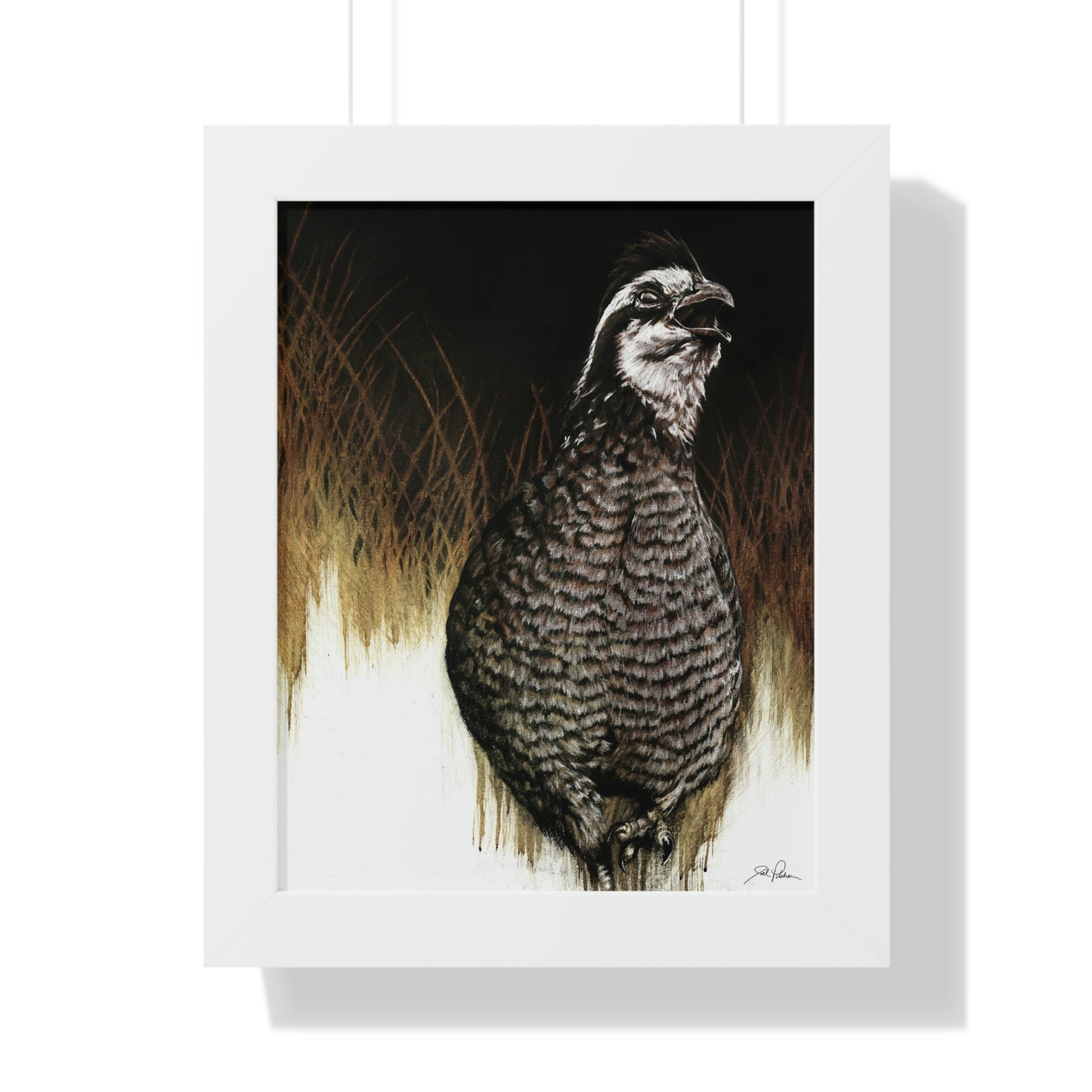 "Call of the Upland Quail" Framed Paper Print