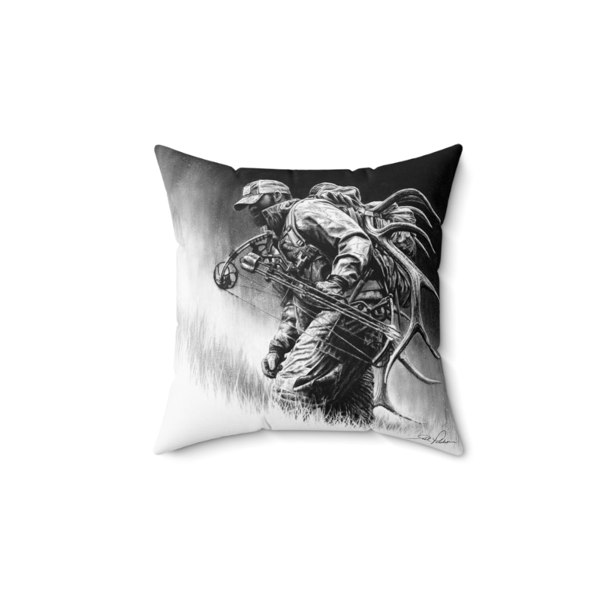 "Uphill Battle" Square Pillow