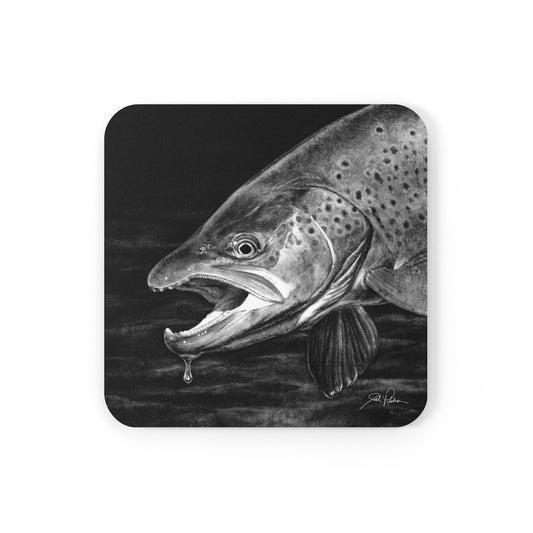 "Brown Trout" Cork Back Coaster