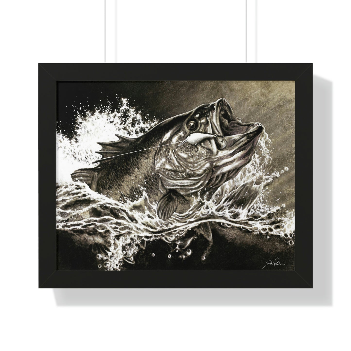 "Hooked" Framed Paper Print